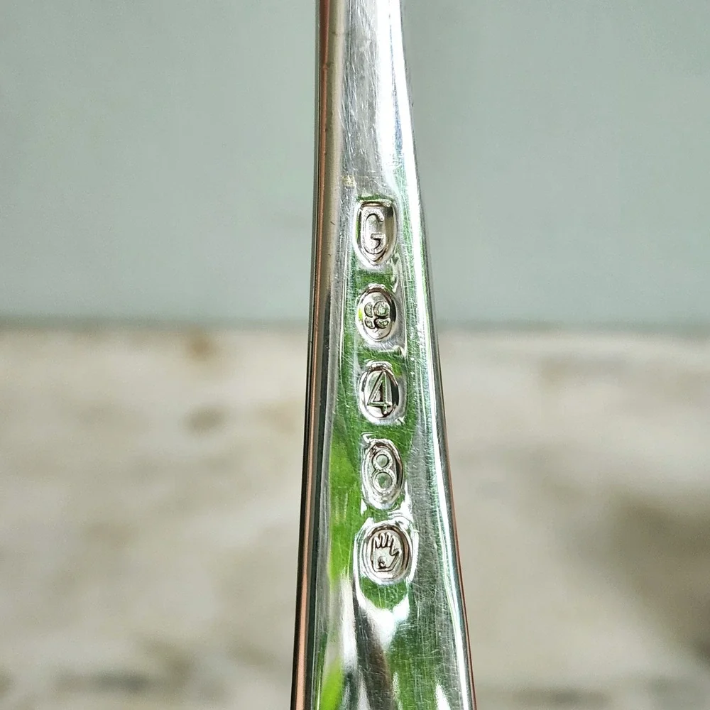 Vintage‎ Gerity Silver Plate Serving Spoon Reproduction 1740 Elegant Dinnerware